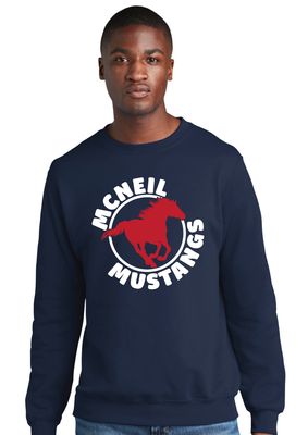 McNeil Mustangs - Circle - Crew Sweatshirt