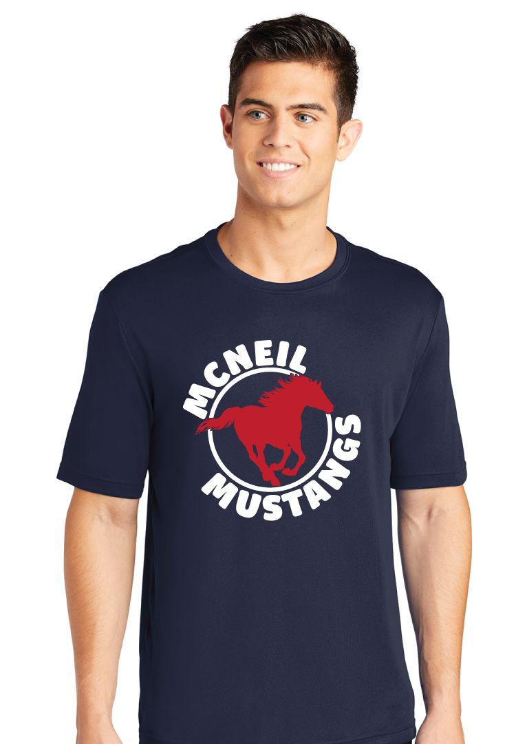 McNeil Mustangs - Circle - Dri-FIt Short Sleeve