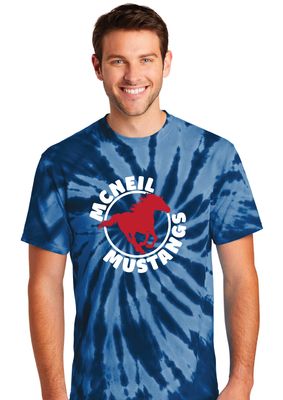 McNeil Mustangs - Circle - Tie Dye Short Sleeve