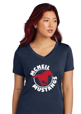 McNeil Mustangs - Circle - Dri-FIt V-Neck