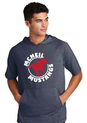 McNeil Mustangs - Circle - Short Sleeve Hoodie