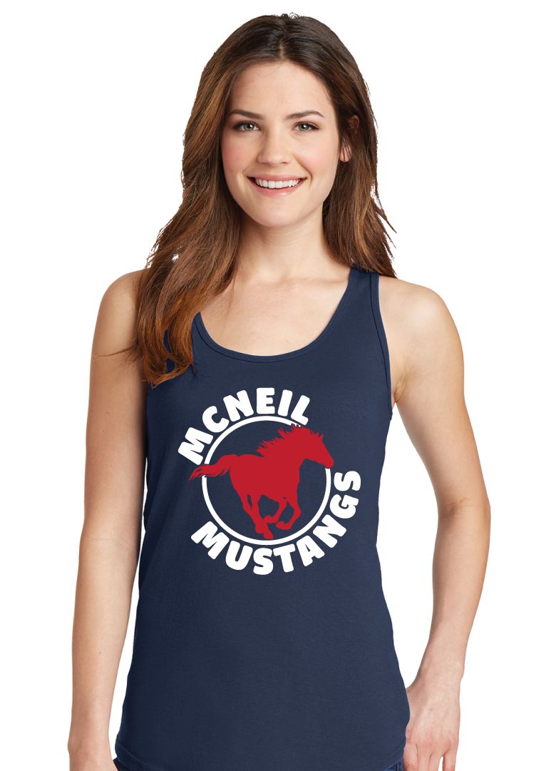 McNeil Mustangs - Circle - Cotton Tank