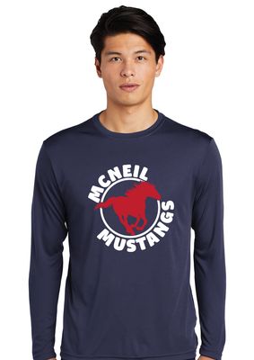 McNeil Mustangs - Circle - Dri-FIt Long Sleeve
