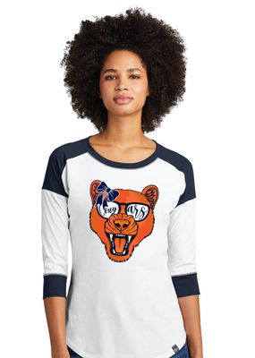 VC Gear - Cougar Bow - 3/4 Sleeve Baseball Raglan Tee