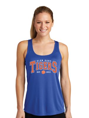 Glen Oaks Elementary - Arched - Dri-Fit Racerback Tank