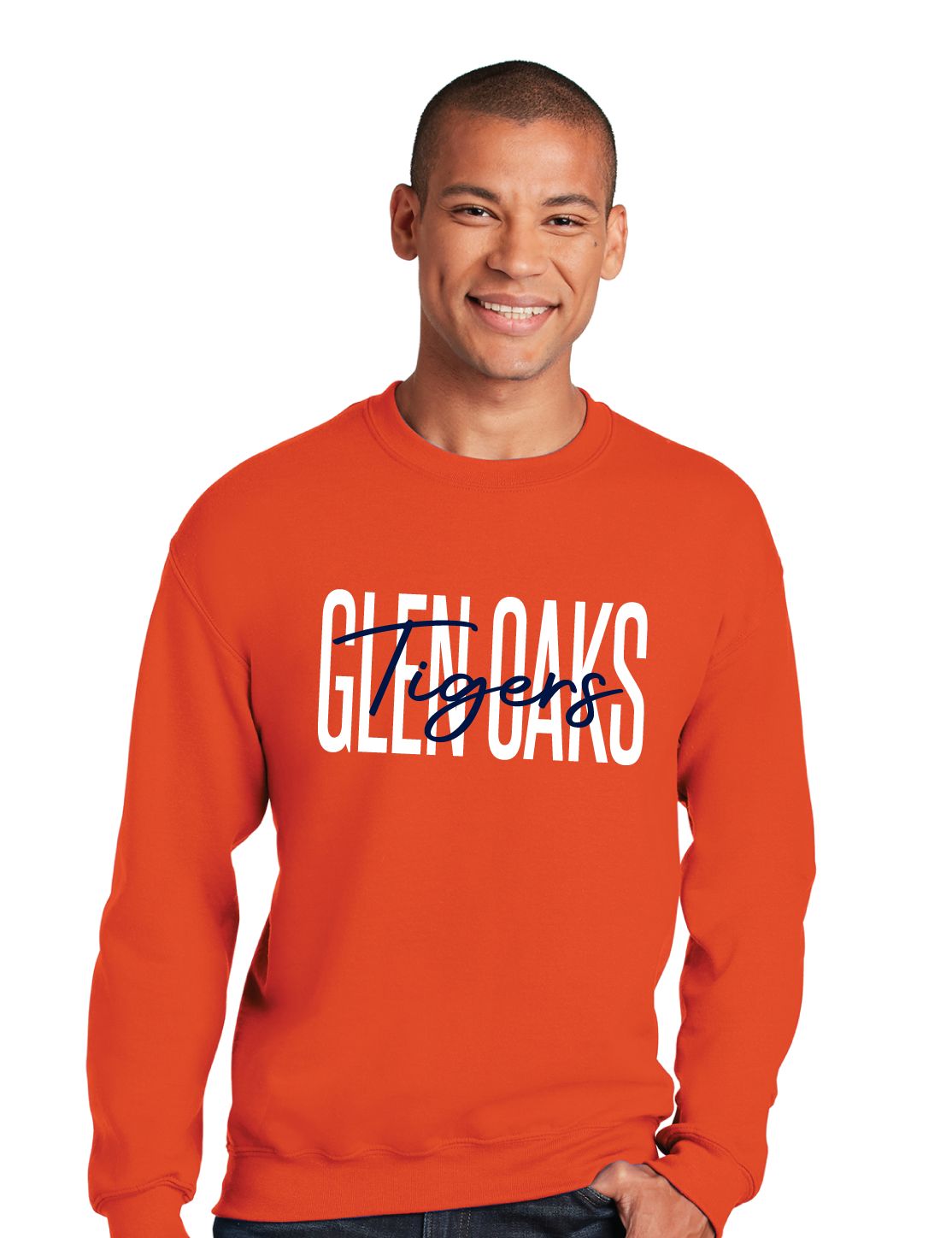 Glen Oaks Elementary - Skinny Script - Crew Sweatshirt