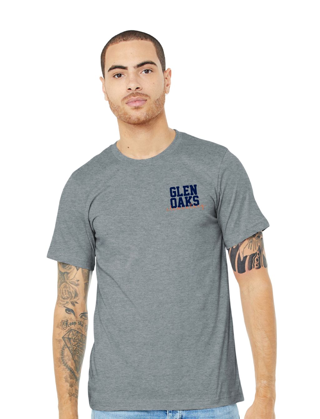 Glen Oaks Elementary - Stacked - Bella+Canvas  Short Sleeve