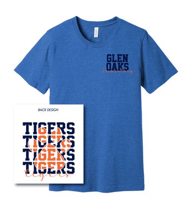 Glen Oaks Elementary - Stacked - Bella+Canvas  Short Sleeve