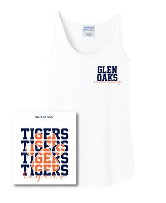 Glen Oaks Elementary - Stacked - Cotton Tank
