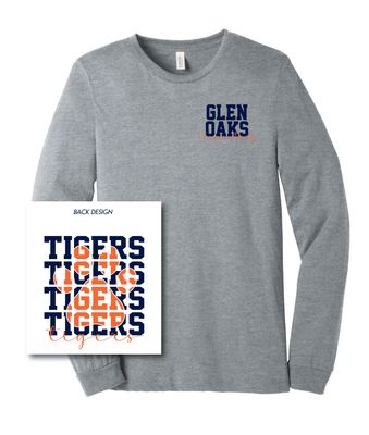 Glen Oaks Elementary - Stacked - Bella+Canvas  Long Sleeve