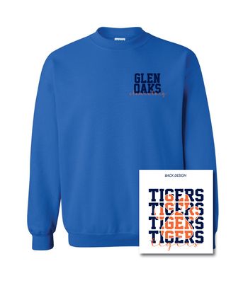 Glen Oaks Elementary - Stacked - Crew Sweatshirt