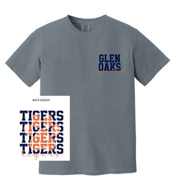 Glen Oaks Elementary - Stacked - Comfort Colors Short Sleeve