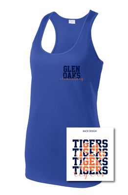Glen Oaks Elementary - Stacked - Dri-Fit Racerback Tank