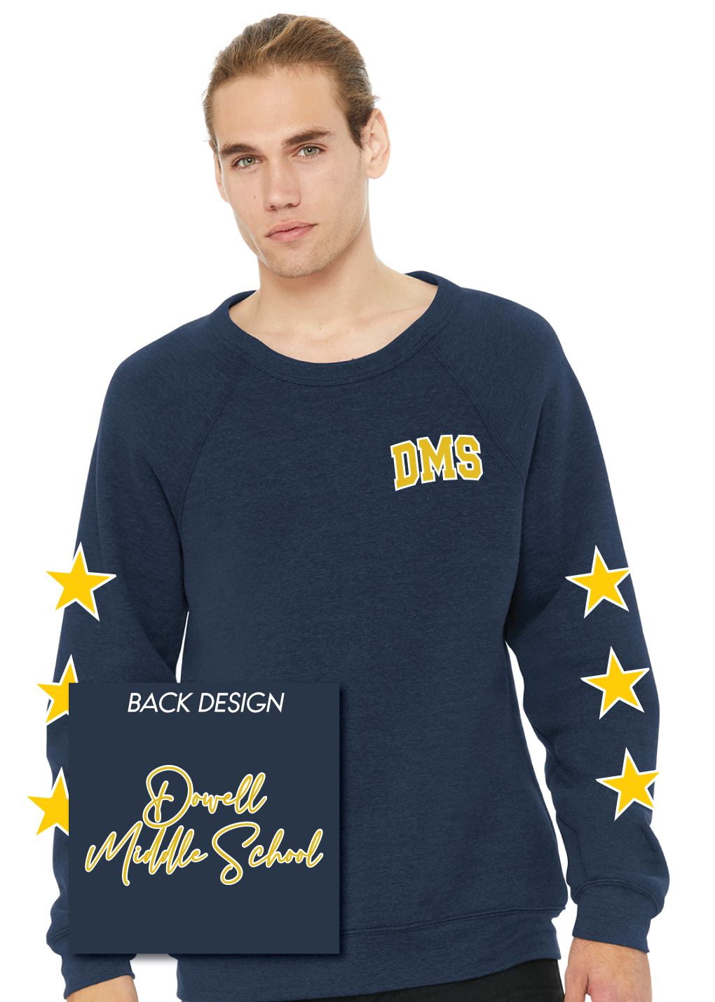 Dowell - Stars - Bella+Canvas Crewneck Sweatshirt