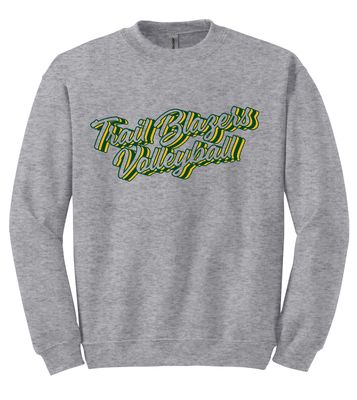 Lebanon Trail Volleyball - Retro Stacked - Crew Sweatshirt
