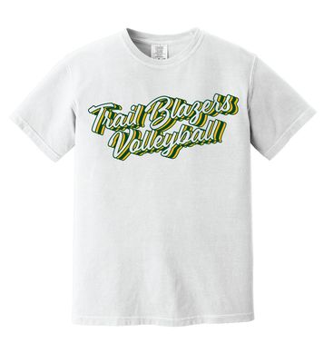Lebanon Trail Volleyball - Retro Stacked - Comfort Colors Short Sleeve