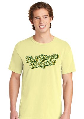 Lebanon Trail Volleyball - Retro Stacked - Comfort Colors Short Sleeve
