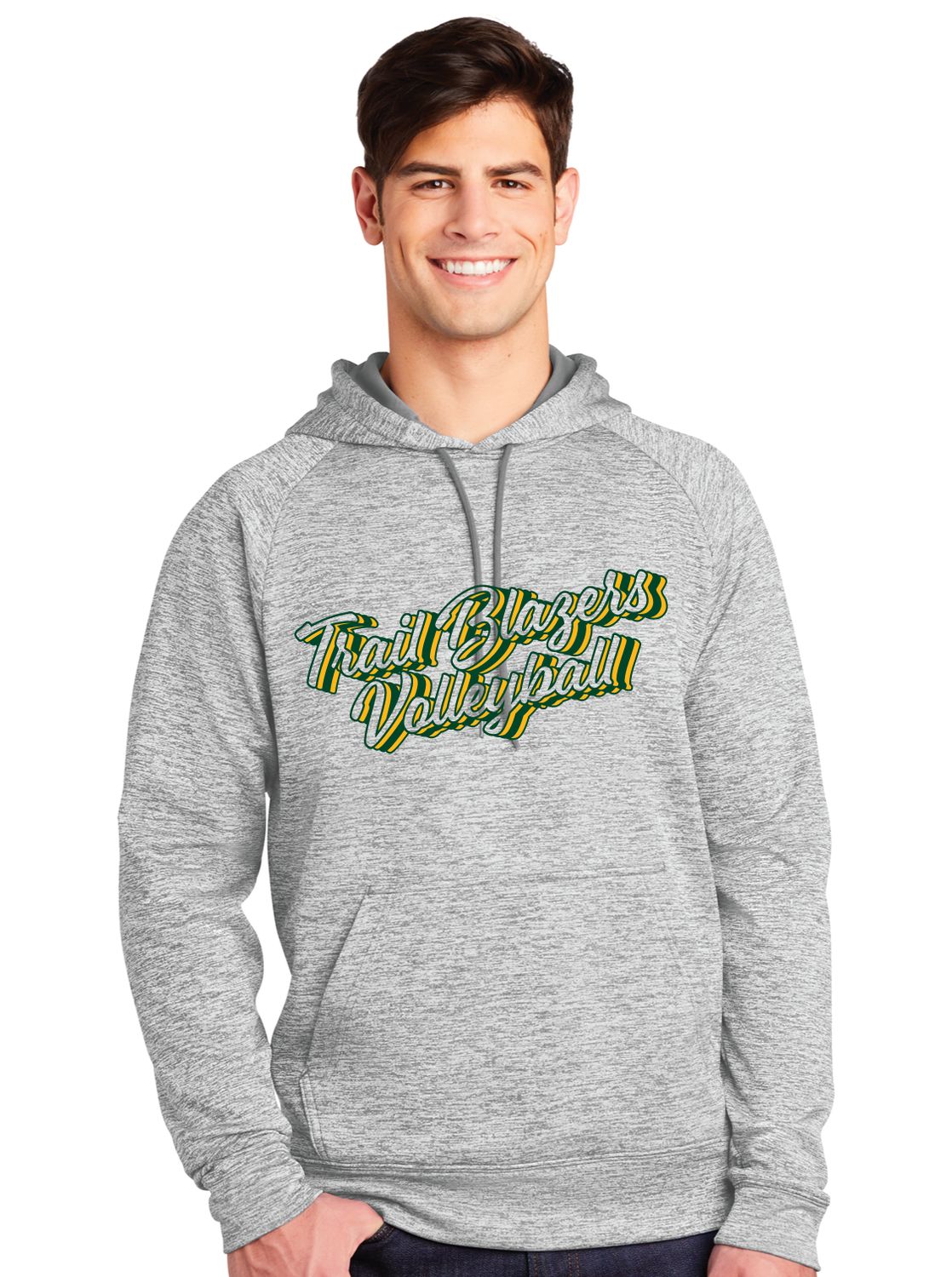 Lebanon Trail Volleyball - Retro Stacked - Electric Dri-Fit Hoodie