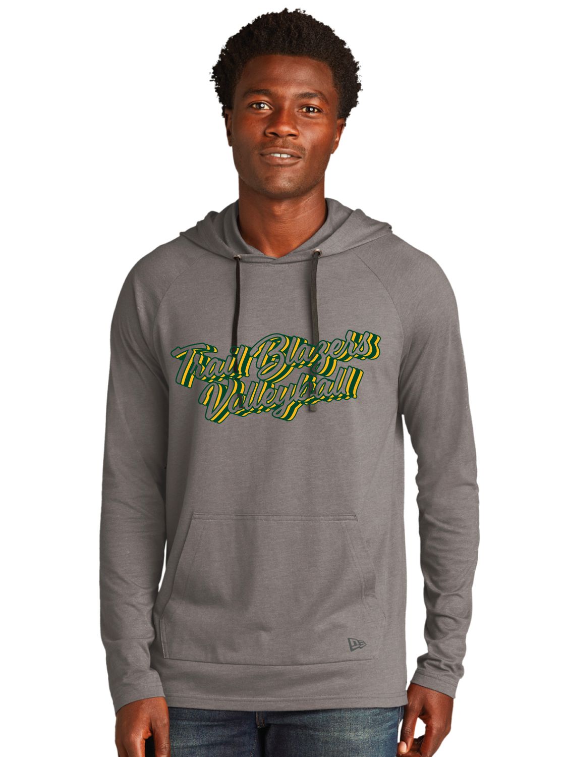 Lebanon Trail Volleyball - Retro Stacked - New Era Tri-Blend Hoodie
