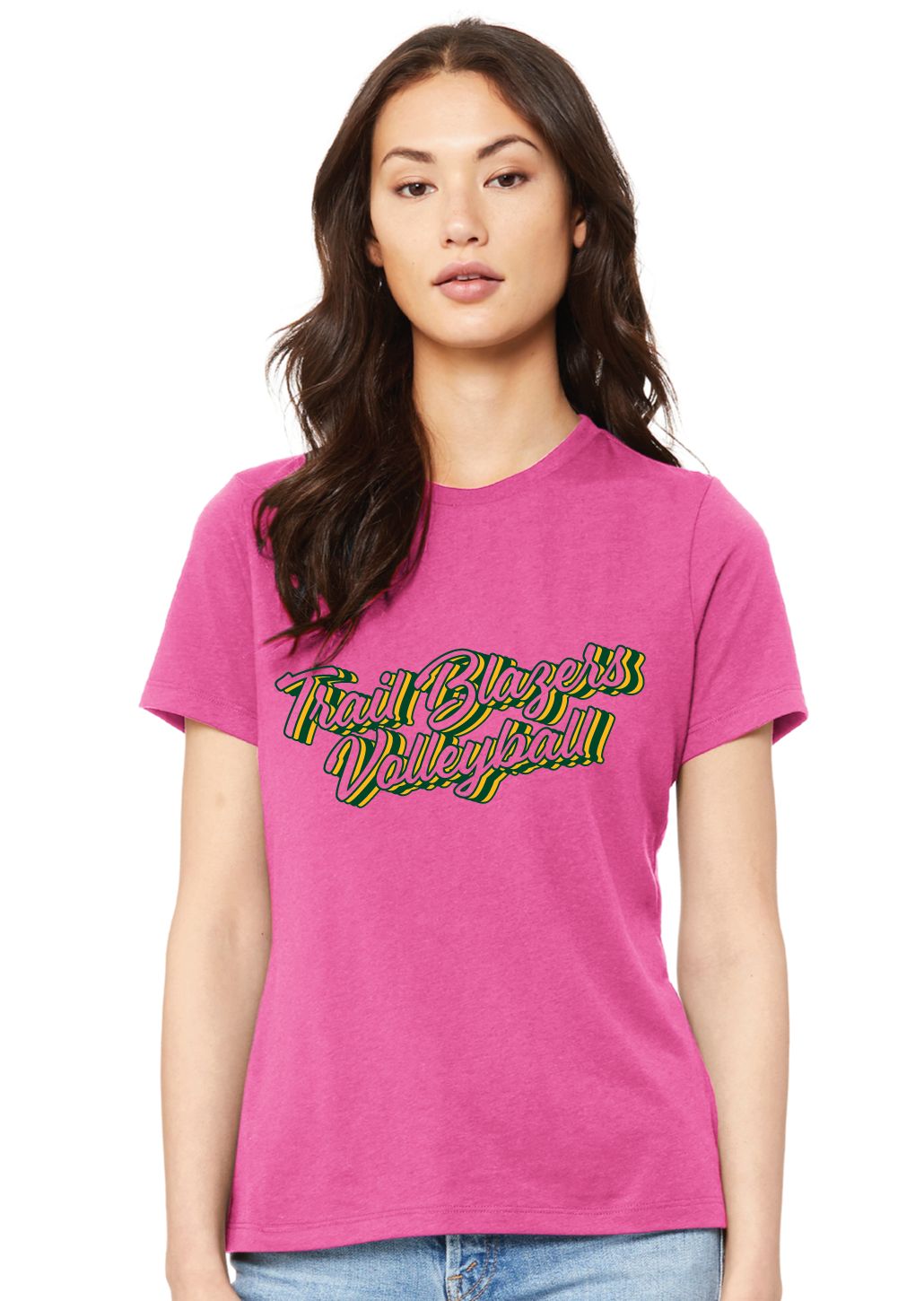 Lebanon Trail Volleyball - Retro Stacked - Bella+Canvas Ladies