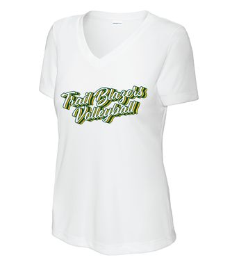 Lebanon Trail Volleyball - Retro Stacked - Dri-Fit V-Neck Short Sleeve