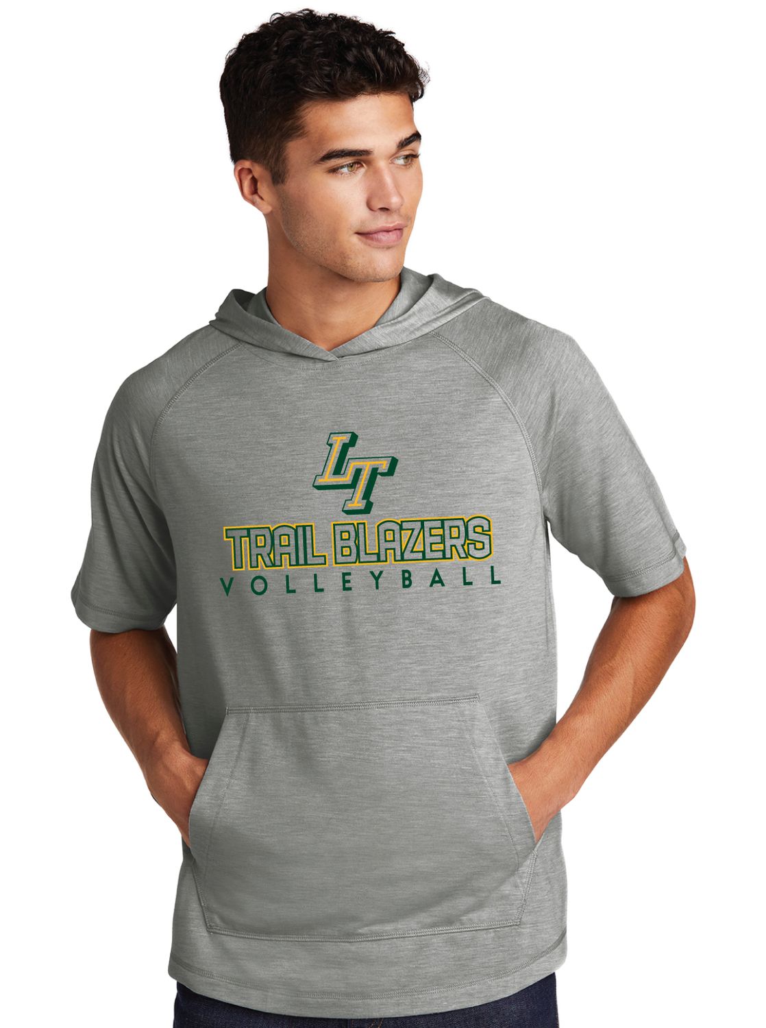 Lebanon Trail Volleyball - Trail Blazers - Tri-Blend Short Sleeve Hoodie
