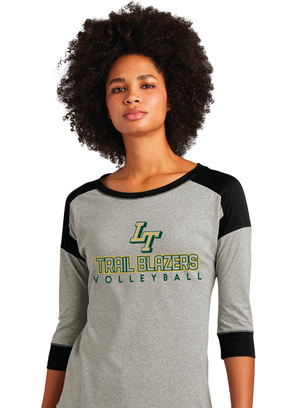Lebanon Trail Volleyball - Trail Blazers - 3/4 Sleeve Raglan