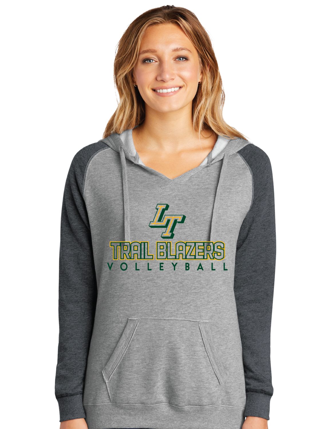 Lebanon Trail Volleyball - Trail Blazers - Lightweight Raglan Hoodie