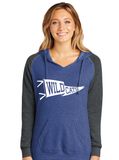 Eddins Wildcats - Retro Pennant - Lightweight Raglan Hoodie