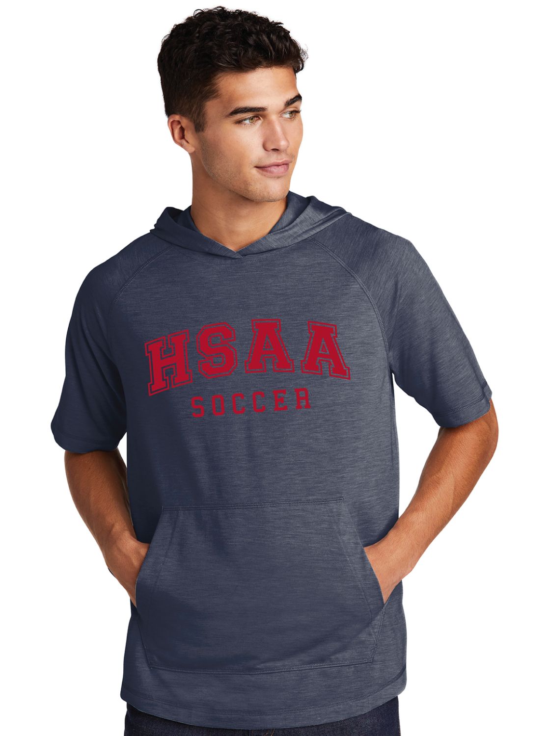 HSAA Soccer - Arched - Short Sleeve Hoodie