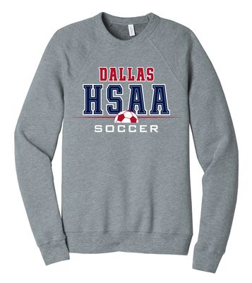 HSAA Soccer - Half Ball - Bella+Canvas Crewneck Sweatshirt