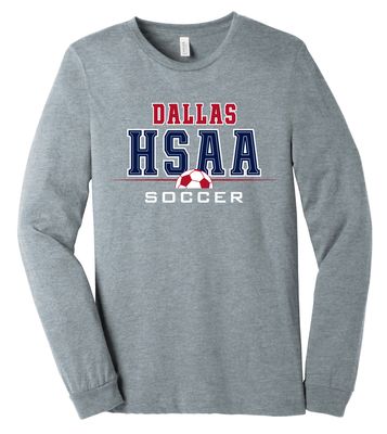 HSAA Soccer - Half Ball - Bella+Canvas Long Sleeve