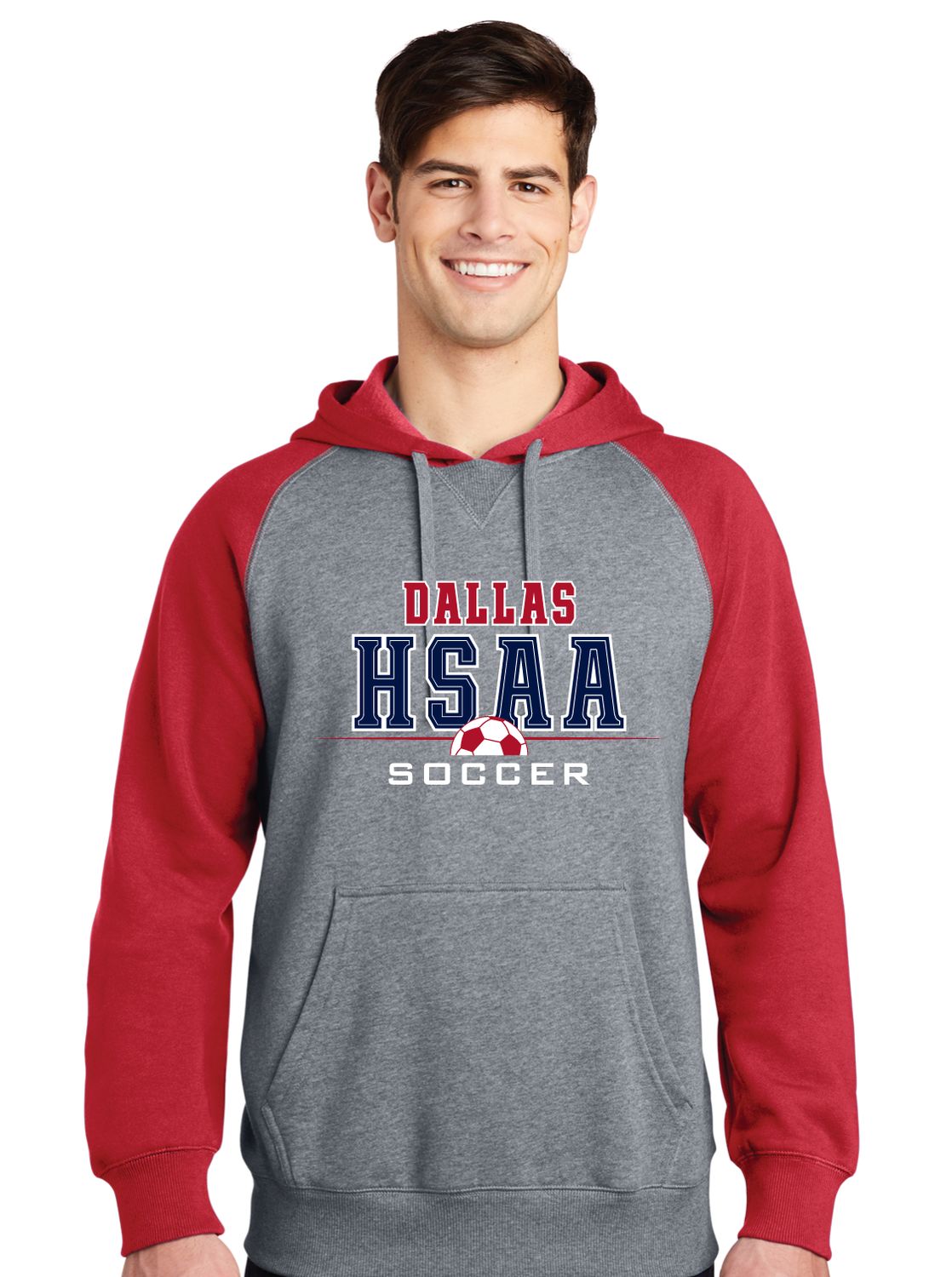 HSAA Soccer - Half Ball - Raglan Hoodie