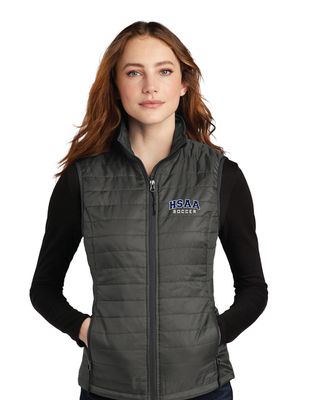 HSAA Soccer - Ladies Packable Puffy Ves
