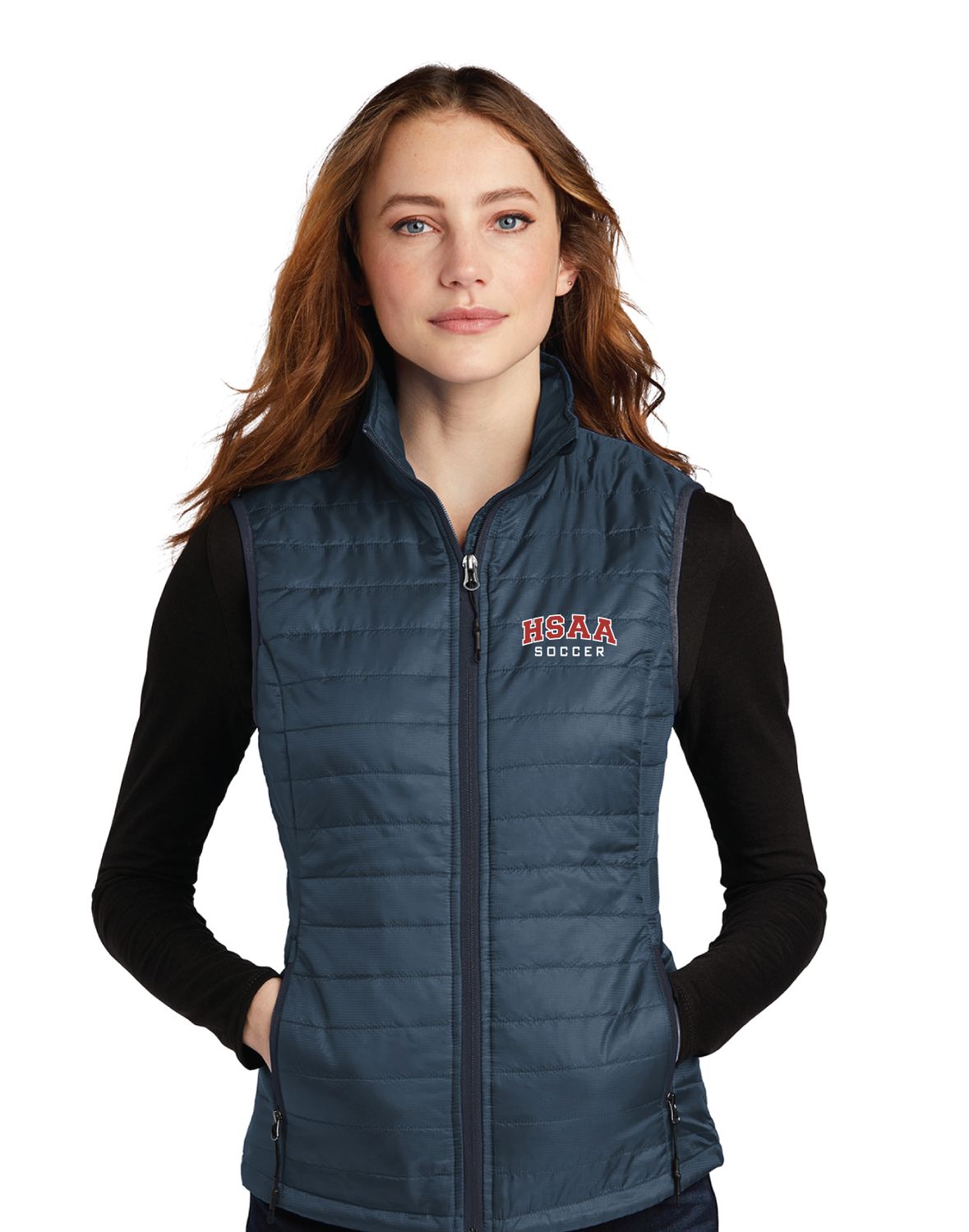 HSAA Soccer - Ladies Packable Puffy Ves