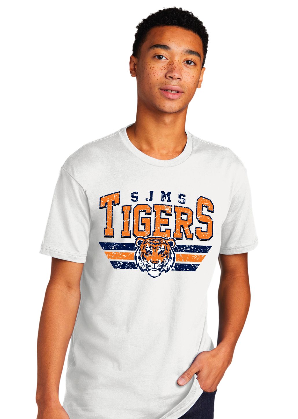 Scott Johnson - Distressed Tiger - NextLevel Short Sleeve