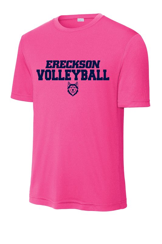 Ereckson Huskies - Volleyball - Neon Pink Practice Shirt