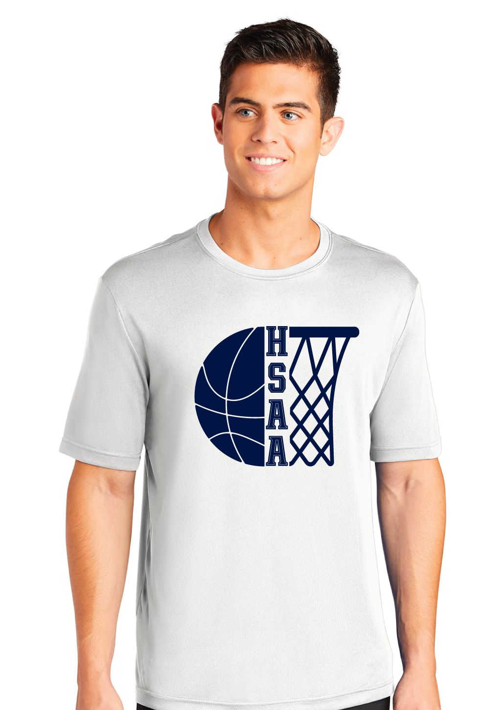 HSAA Basketball - Half &amp; Half - Dri-Fit Short Sleeve