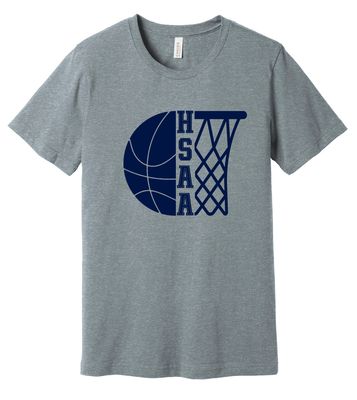 HSAA Basketball - Half &amp; Half - Bella+Canvas Short Sleeve