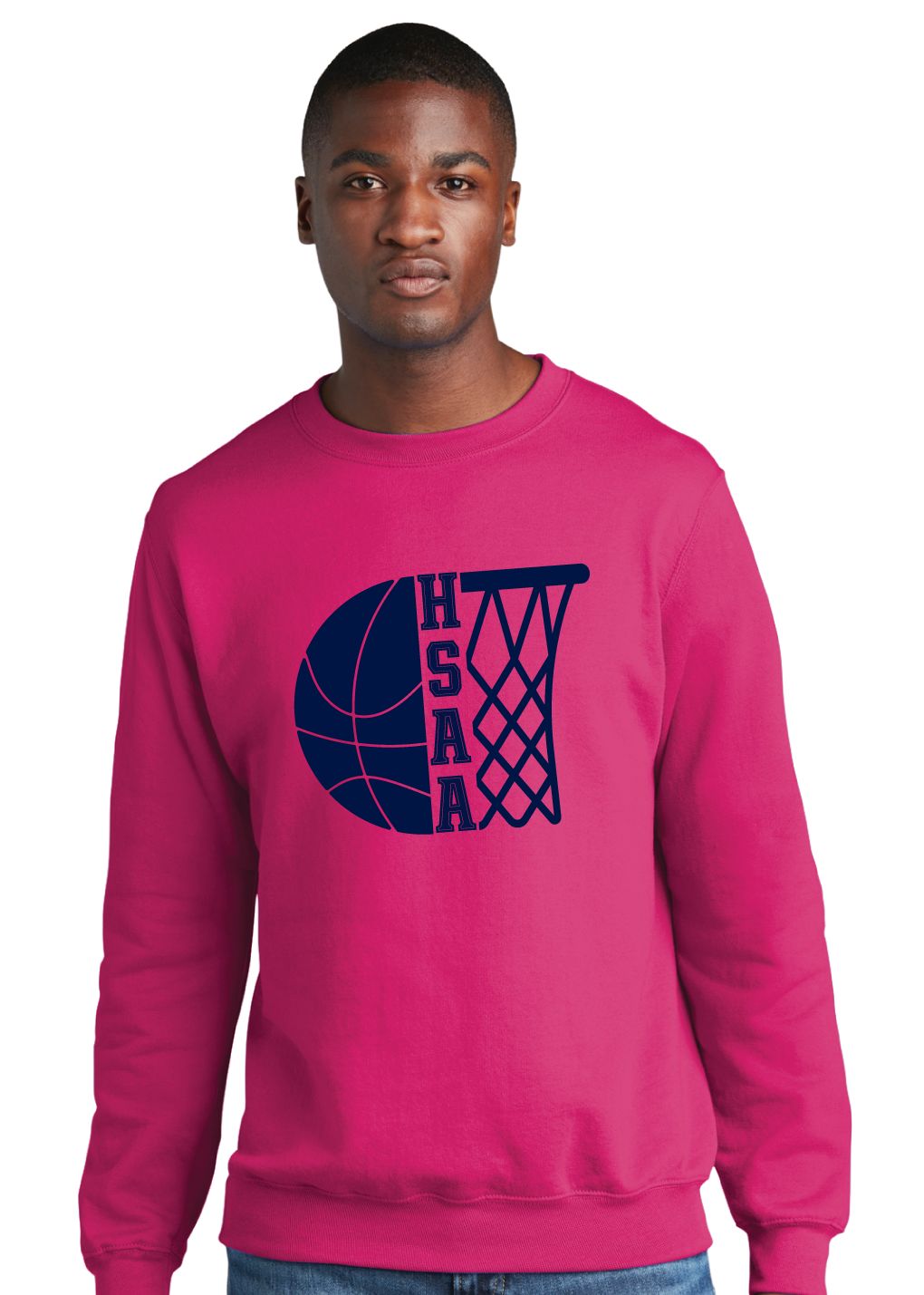 HSAA Basketball - Half &amp; Half - Crew Sweatshirt