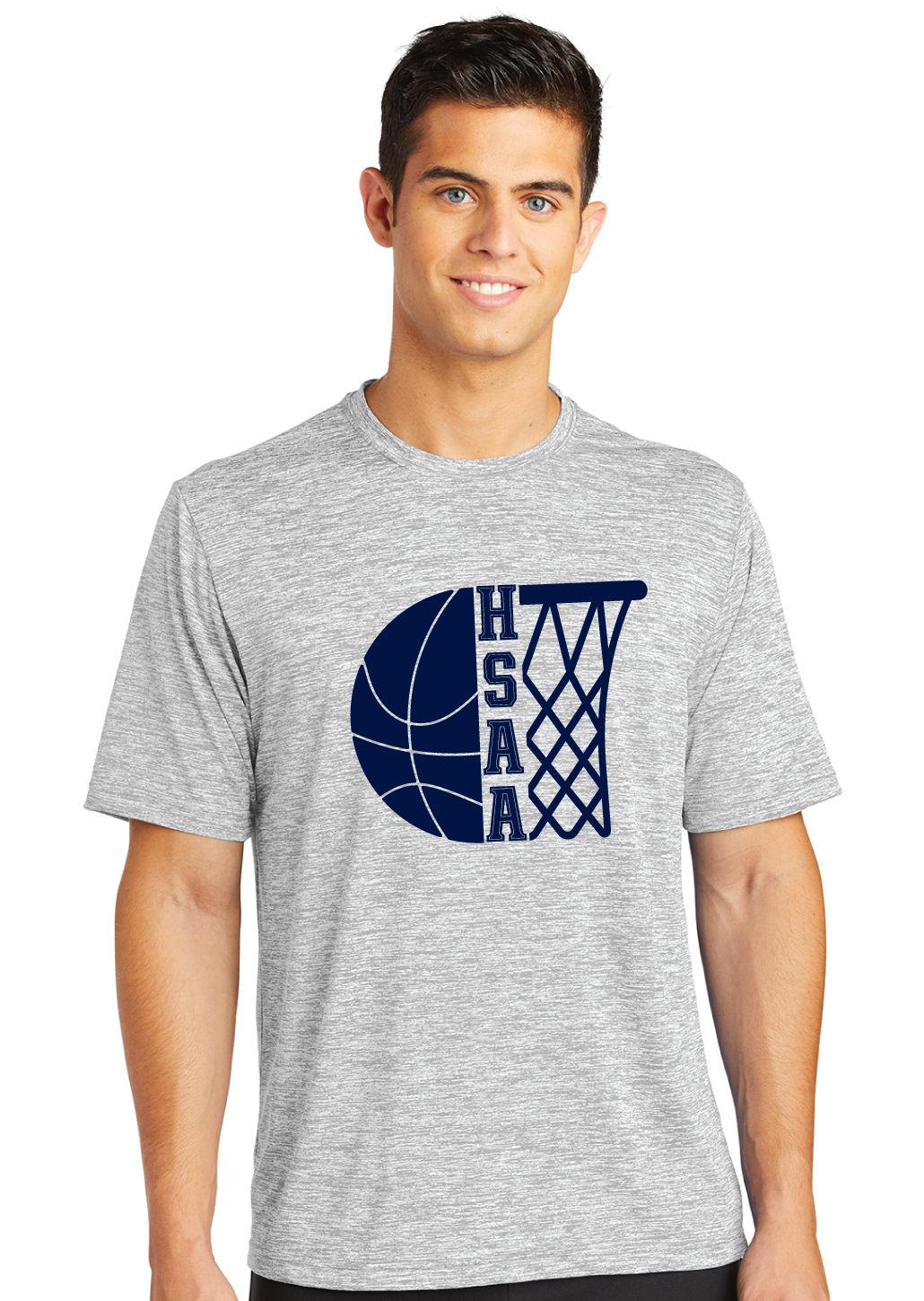 HSAA Basketball - Half &amp; Half - Electric Dri-Fit Short Sleeve