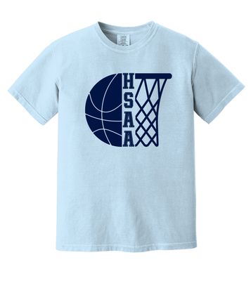 HSAA Basketball - Half &amp; Half - Comfort Colors Short Sleeve