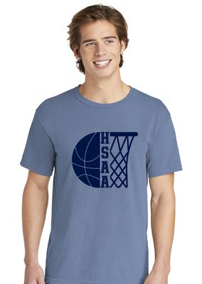 HSAA Basketball - Half &amp; Half - Comfort Colors Short Sleeve
