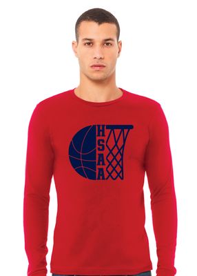 HSAA Basketball - Half &amp; Half - Bella+Canvas Long Sleeve
