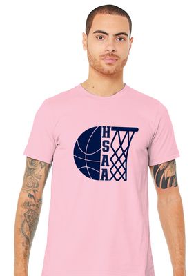HSAA Basketball - Half &amp; Half - Bella+Canvas Short Sleeve