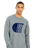 HSAA Basketball - Half &amp; Half - Bella+Canvas Crewneck Sweatshirt