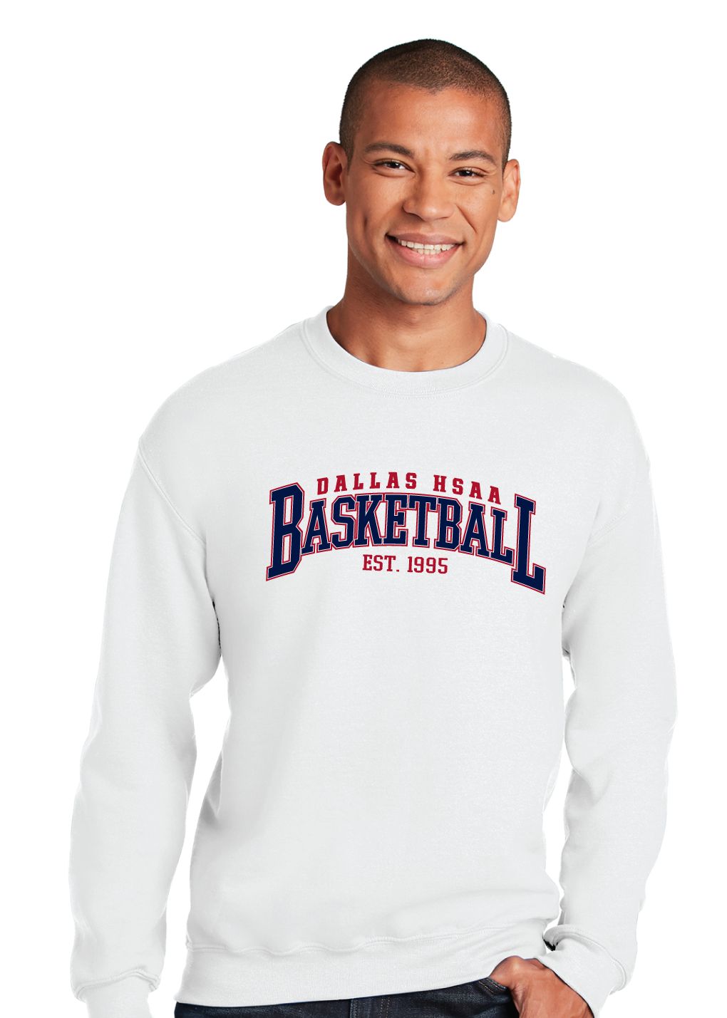HSAA Basketball - Arched - Crew Sweatshirt