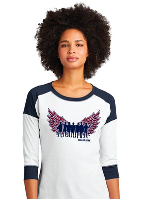 HSAA Basketball - Wings - 3/4 Sleeve Baseball Raglan Tee