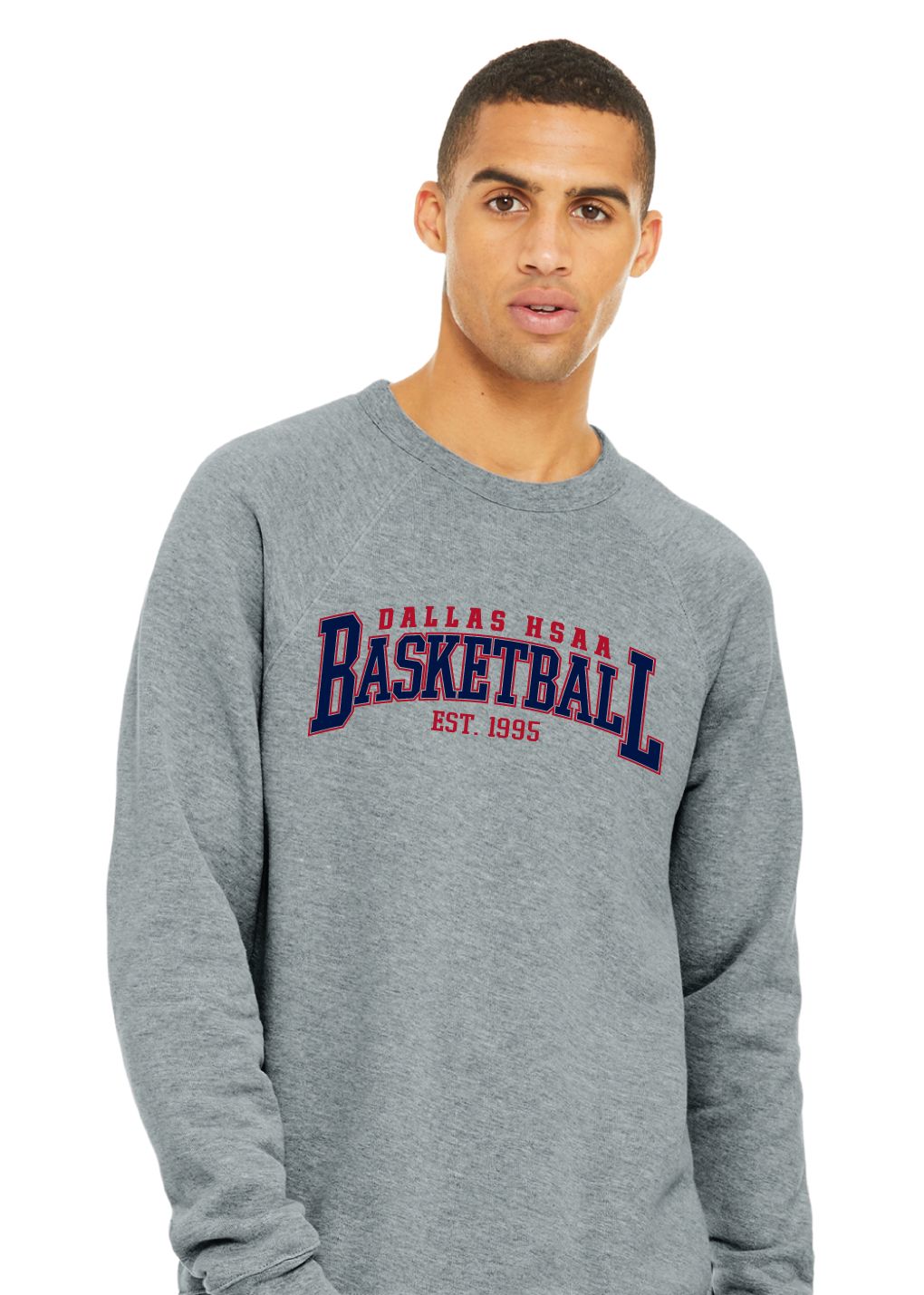 HSAA Basketball - Arched - Bella+Canvas Crew Sweatshirt