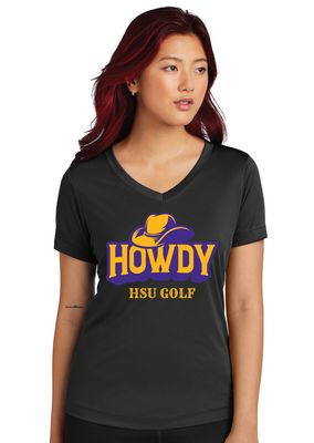 HSU Golf - Howdy - Dri-Fit V-Neck